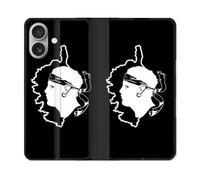 Housse Cuir Portefeuille Pour Iphone 16 Voyage Corse Noir