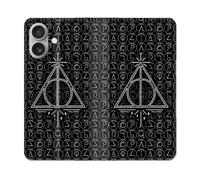 Housse Cuir Portefeuille Pour Samsung Galaxy A06 Harry Potter Hollows Triangle Noir