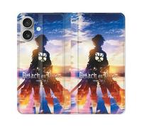 Housse Cuir Portefeuille Pour Samsung Galaxy A06 Manga Attaque Titans Soleil