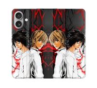 Housse Cuir Portefeuille Pour Samsung Galaxy A06 Manga Death Note Duo