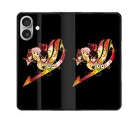 Housse Cuir Portefeuille Pour Samsung Galaxy A06 Manga Fairy Tail Logo Noir