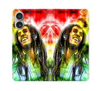 Housse Cuir Portefeuille Pour Samsung Galaxy A06 Musique Bob Marley Color