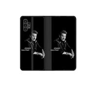 Housse Cuir Portefeuille pour Samsung Galaxy A13 4G Musique Johnny Hallyday Noir