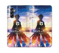 Housse Cuir Portefeuille Pour Samsung Galaxy A16 5g Manga Attaque Titans Soleil