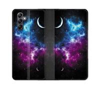 Housse Cuir Portefeuille Pour Samsung Galaxy A16 5g Univers Bleu Violet