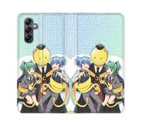 Housse Cuir Portefeuille Pour Samsung Galaxy A35 5g Manga Assassination Classroom Kuro Trio