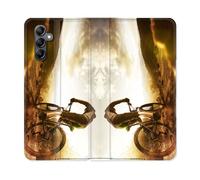 Housse Cuir Portefeuille Pour Samsung Galaxy A35 5g Sport Vtt Soleil