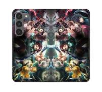 Housse Cuir Portefeuille Pour Samsung Galaxy A36 5g Manga Demon Slayer Groupe