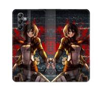 Housse Cuir Portefeuille Pour Samsung Galaxy A55 5g Manga Attaque Titans Mikasa