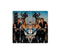 Housse Cuir Portefeuille Pour Samsung Galaxy S22 Plus Musique Johnny Hallyday Moto