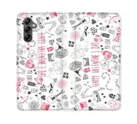 Housse Cuir Portefeuille Pour Samsung Galaxy S23 Fe Amour Valentines