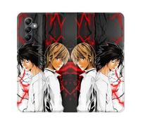 Housse Cuir Portefeuille Pour Samsung Galaxy S23 Fe Manga Death Note Duo