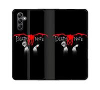 Housse Cuir Portefeuille Pour Samsung Galaxy S23 Fe Manga Death Note Noir