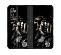 Housse Cuir Portefeuille Pour Samsung Galaxy S23 FE Tete de Mort Your Next