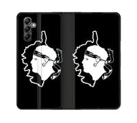 Housse Cuir Portefeuille Pour Samsung Galaxy S23 Fe Voyage Corse Noir