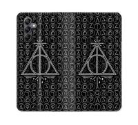 Housse Cuir Portefeuille Pour Samsung Galaxy S24 Fe Harry Potter Hollows Triangle Noir