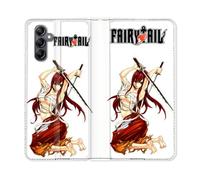 Housse Cuir Portefeuille Pour Samsung Galaxy S24 Fe Manga Fairy Tail Erza