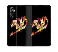 Housse Cuir Portefeuille Pour Samsung Galaxy S24 Fe Manga Fairy Tail Logo Noir