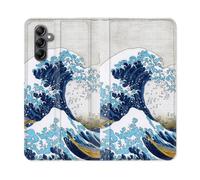 Housse Cuir Portefeuille Pour Samsung Galaxy S24 Fe Peinture La Grande Vague