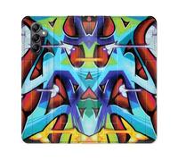 Housse Cuir Portefeuille Pour Samsung Galaxy S24 Fe Street Art Graf Color