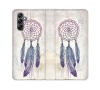 Housse Cuir Portefeuille Pour Samsung Galaxy S24 Fe Zen Attrape Reve Blanc