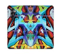 Housse Cuir Portefeuille Pour Samsung Galaxy S24 Plus Street Art Graf Color