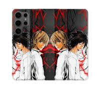 Housse Cuir Portefeuille Pour Samsung Galaxy S25 Manga Death Note Duo