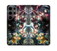 Housse Cuir Portefeuille Pour Samsung Galaxy S25 Ultra Manga Demon Slayer Groupe