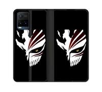 Housse Cuir Portefeuille Pour Vivo Y21 / Y21s / Y33s Manga Bleach Masque