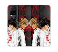 Housse Cuir Portefeuille Pour Vivo Y21 / Y21s / Y33s Manga Death Note Duo