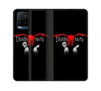 Housse Cuir Portefeuille Pour Vivo Y21 / Y21s / Y33s Manga Death Note Noir