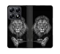 Housse Cuir Portefeuille Pour Xiaomi 14t Animal Lion Majestueux
