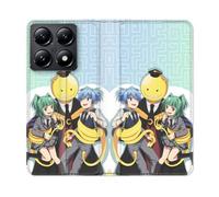 Housse Cuir Portefeuille Pour Xiaomi 14t Manga Assassination Classroom Kuro Trio