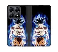 Housse Cuir Portefeuille Pour Xiaomi 14t Manga Dragon Ball Sangoku Noir