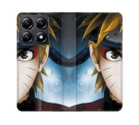 Housse Cuir Portefeuille Pour Xiaomi 14t Manga Naruto Blanc