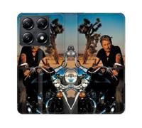Housse Cuir Portefeuille Pour Xiaomi 14t Musique Johnny Hallyday Moto