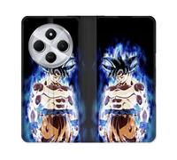 Housse Cuir Portefeuille Pour Xiaomi Redmi 14c 4g Manga Dragon Ball Sangoku Noir