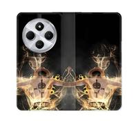 Housse Cuir Portefeuille Pour Xiaomi Redmi 14c 4g Manga One Piece Ace Noir
