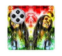 Housse Cuir Portefeuille Pour Xiaomi Redmi 14c 4g Musique Bob Marley Color