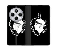 Housse Cuir Portefeuille Pour Xiaomi Redmi 14c 4g Voyage Corse Noir