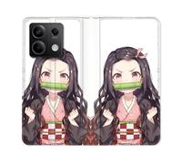 Housse Cuir Portefeuille Pour Xiaomi Redmi Note 13 5g Manga Demon Slayer Nezuko
