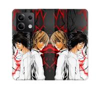 Housse Cuir Portefeuille Pour Xiaomi Redmi Note 13 Pro 5g Manga Death Note Duo