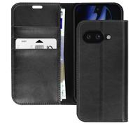 Housse Cuir pour Google Pixel 9a Portefeuille et Support Vidéo Noir