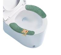 Housse D'abattant De WC Rembourrée - Matériau Polaire Extra Doux, Couche De Coussin En Mousse Surélevée, Offre Un Confort Doux De Soulagement De La Pression, Style Facile À Installer Pour Les Toilette