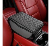 Housse d'Accoudoir Console Centrale Cuir Voiture pour BMW 5 Series E39 Sedan 1995-2004, Coussin Protection et Tapis Boîte Interieur Accessoire avec Sac Rangement, C/Gray