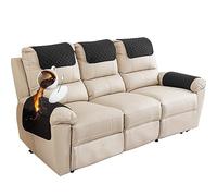 Housse D'accoudoir De Canapé Avec Poche 1/2/3 Places Appuie-tête Antidérapantes Housses, Universal Protecteur Matelassé Résistant à L'eau Couvre Amovible Pour Maison Salon (Noir,3 Places (5 PièCes))