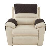 Housse D'accoudoir De Canapé, Housse D'appui-tête pour Housse De Bras De Fauteuil Inclinable, Housse De Fauteuil Antidérapante Matelassée, Lavable Protege de Meubles (Noir,3 personnes - 5 pièces)