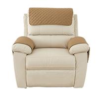 Housse D'accoudoir De Canapé, Housse D'appui-tête pour Housse De Bras De Fauteuil Inclinable, Housse De Fauteuil Antidérapante Matelassée, Lavable Protege de Meubles (Chameau,3 personnes - 5 pièces)