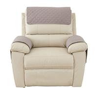 Housse D'accoudoir De Canapé, Housse D'appui-tête pour Housse De Bras De Fauteuil Inclinable, Housse De Fauteuil Antidérapante Matelassée, Lavable Protege de Meubles (Gris clair,2 personnes - 4Pcs)