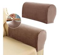 Housse D'accoudoir De Canapé, Housse de Canapé Extensible avec Accoudoir, pour Housse De Bras De Fauteuil Inclinable, Lavable Housse de Fauteuil Inclinable pour Chien et Chat (2PCS/Set,Marrone grigio)